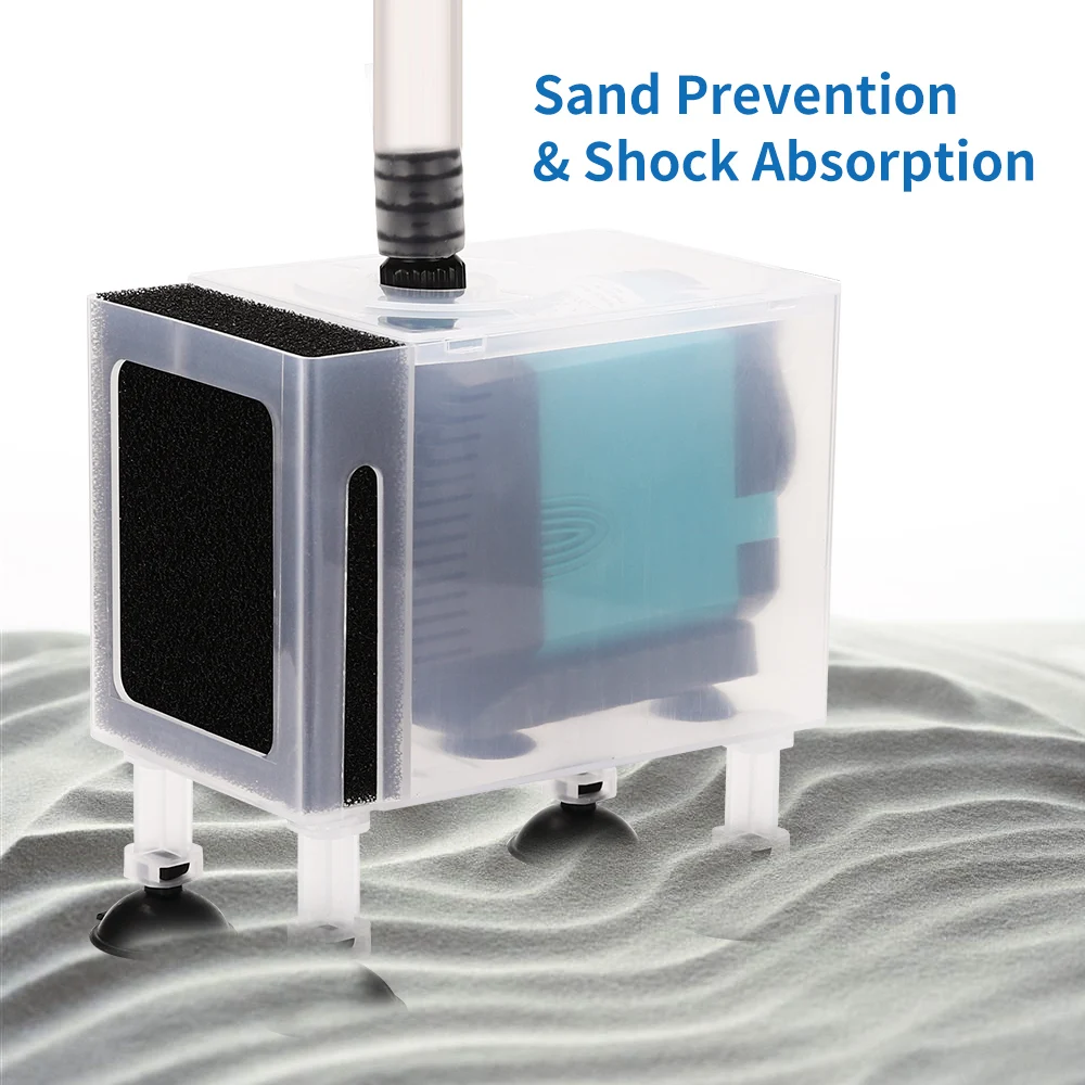 Aquarium Water Pump Protection Box Increase Height Filter Acrylic Box Sand Prevention Shock Absorption For Fish Tank