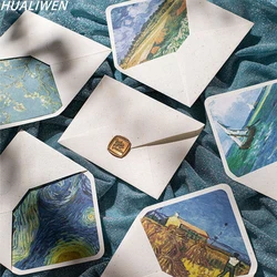 5pc/lot 175X125MM Vintage Paper Envelopes Classic Van Gogh Oil Painting Artistic Envelopes For Wedding Invitation Envelope