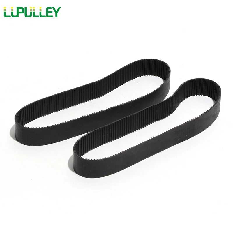 LUPULLEY S2M Rubber Timing Belt 4/6/10/15mm Belt Width Pitch Length S2M-120/124/126/130/132/134/136/142/144/146/152mm For CNC