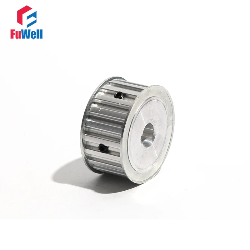 

L Type Timing Pulley with Keyway L-20 16/21/27mm Belt Width Transmission Belt Pulley Aluminum Alloy 20Teeth Toothed Pulley