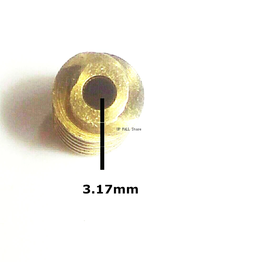 Piezas de reducción de husillo de Motor DIY, tornillo de cobre de 10mm, sin aleta de 3,17 MM