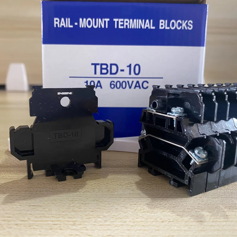 Barra terminal de dupla camada, guia de trilho, tbd10a 1.5mm, não desliza e perna quebrada