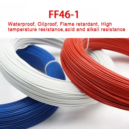 Imagen 2 del producto 1/2/5M FF46-1 Cable eléctrico multibrocas Cable de cobre 0,12 0,2 0,3 0,35 0,5 0,75 1 1,5 2 2,5 alta temperatura 200 °   Cable de coche de electricista
