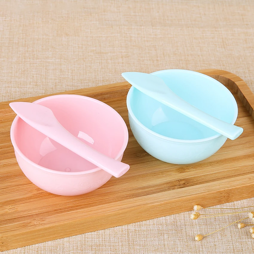 Juego de utensilios de belleza para mascarillas, Bol para mezclar y mezclar mascarillas, cuencos para el cuidado de la piel, cuenco para maquillaje y limpieza Facial, 2 unids/set