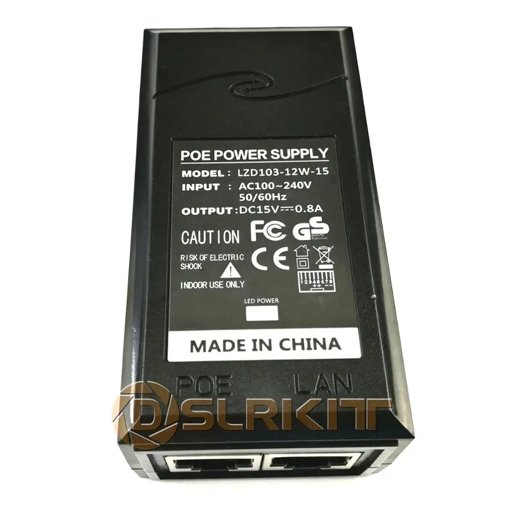 Dslrkit 15V PoE Injector Nguồn Qua Adapter Tương Thích Như Ubiquiti POE-15-12W