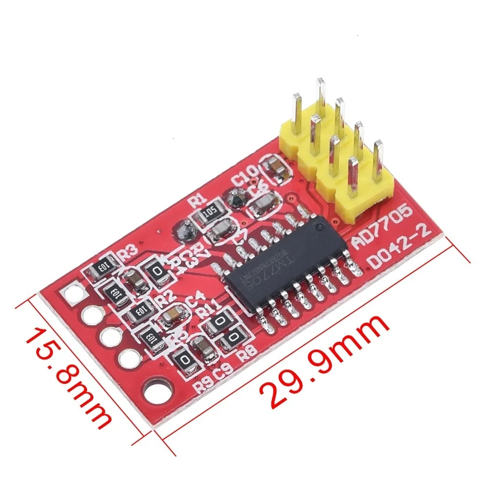 1/3PCS AD7705 Dual 16-Bit-Datenerfassungsmodul mit programmierbarer Eingangsverstärkung und SPI-Schnittstelle – Detail 3