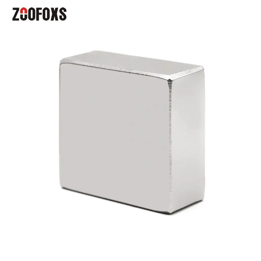 

ZOOFOXS 1 Piece 37x37x17mm 40x40x20mm Block Strong Neodymium Magnet Rare Earth Square Powerful Magnet 40*40*20mm