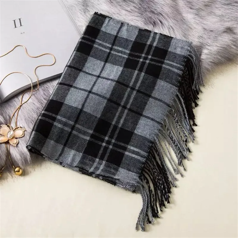 180*35cm Luxury Brand fashion classic lattice men soft scarf cashmere plaid scarves shawl UNISE wraps pashmina headband muffler