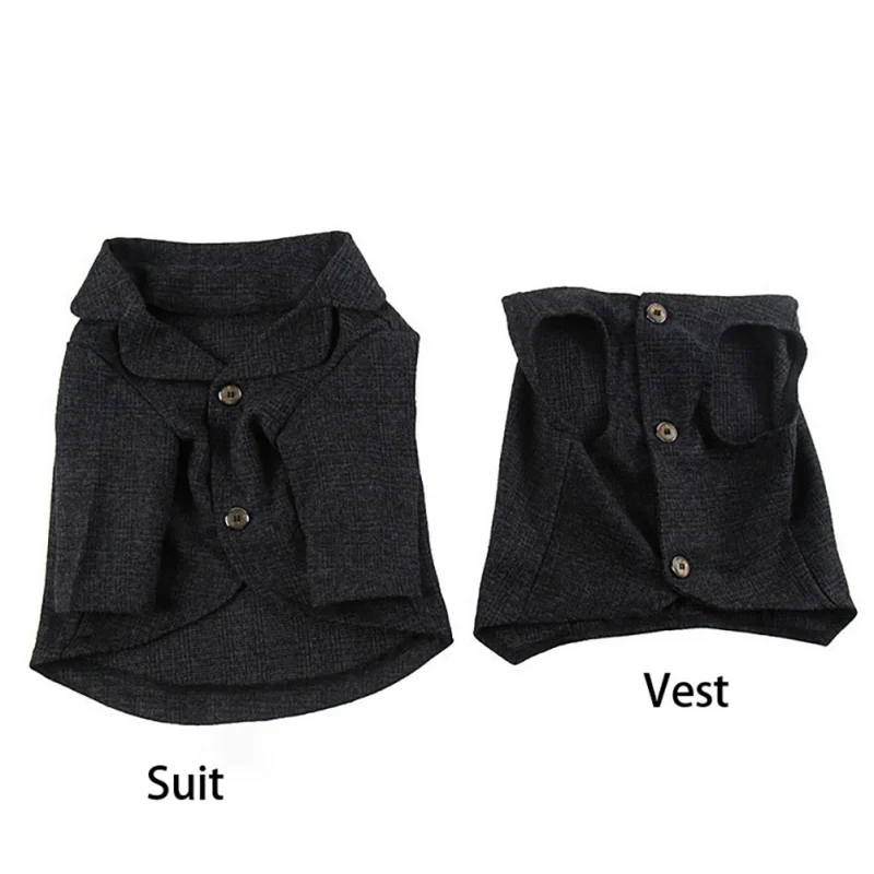 Pet Dog Gentleman Suit Formal Coat Vest Party Wedding Coat Jacket Clothes For Dogs Cat Tuxedo Clothing