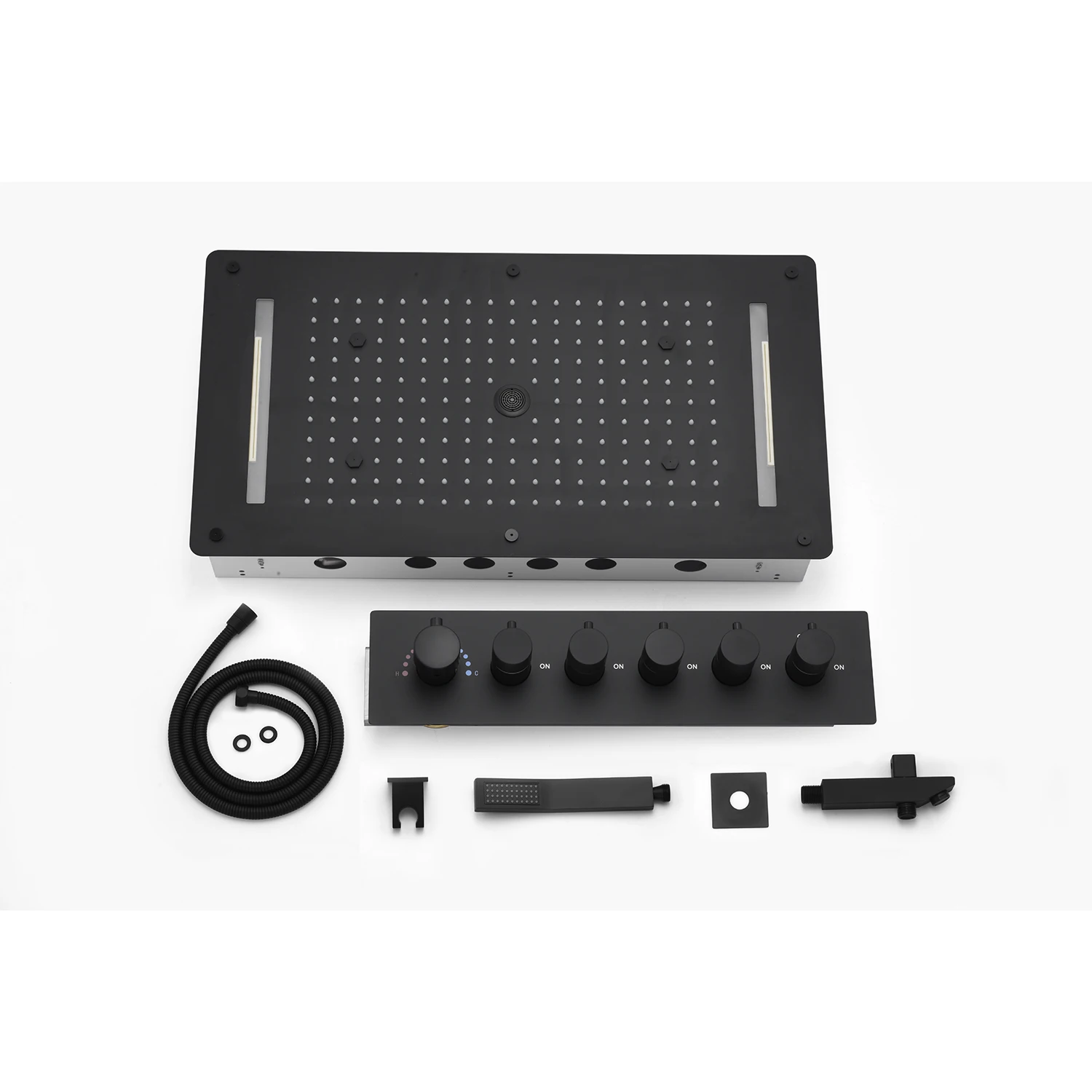 Badkamerplafond Verborgen 700X380Mm Douchekoppaneel Set Constante Temperatuur Klepmenger Handheld Douche