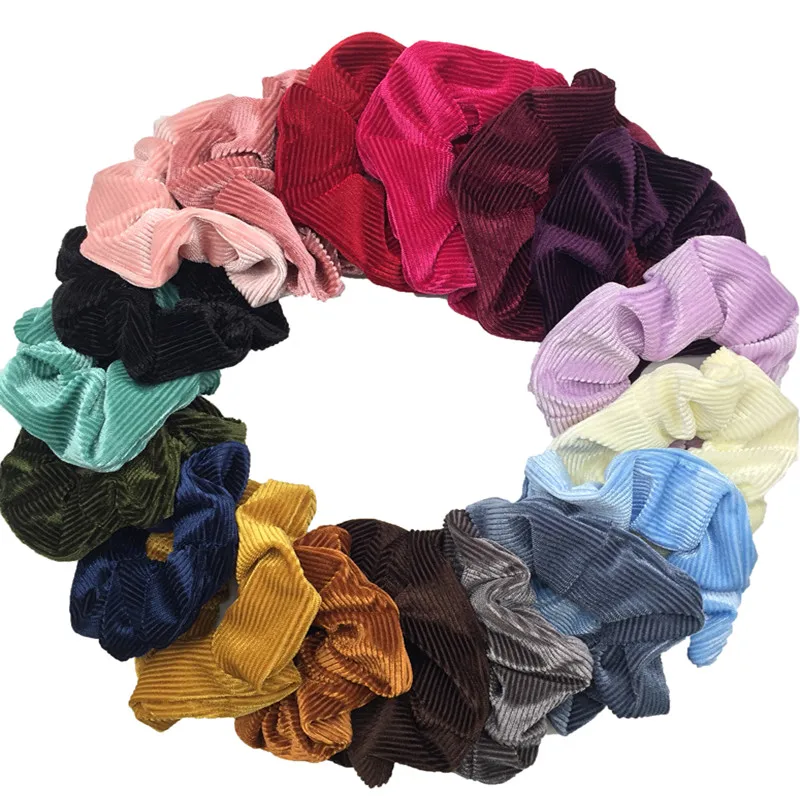 6/1pcs Velvet Scrunchies Elastic Rubber Hair Bands Women Girls Soft Solid Headbands Ponytail Holder Hair Rope Tie Accessories