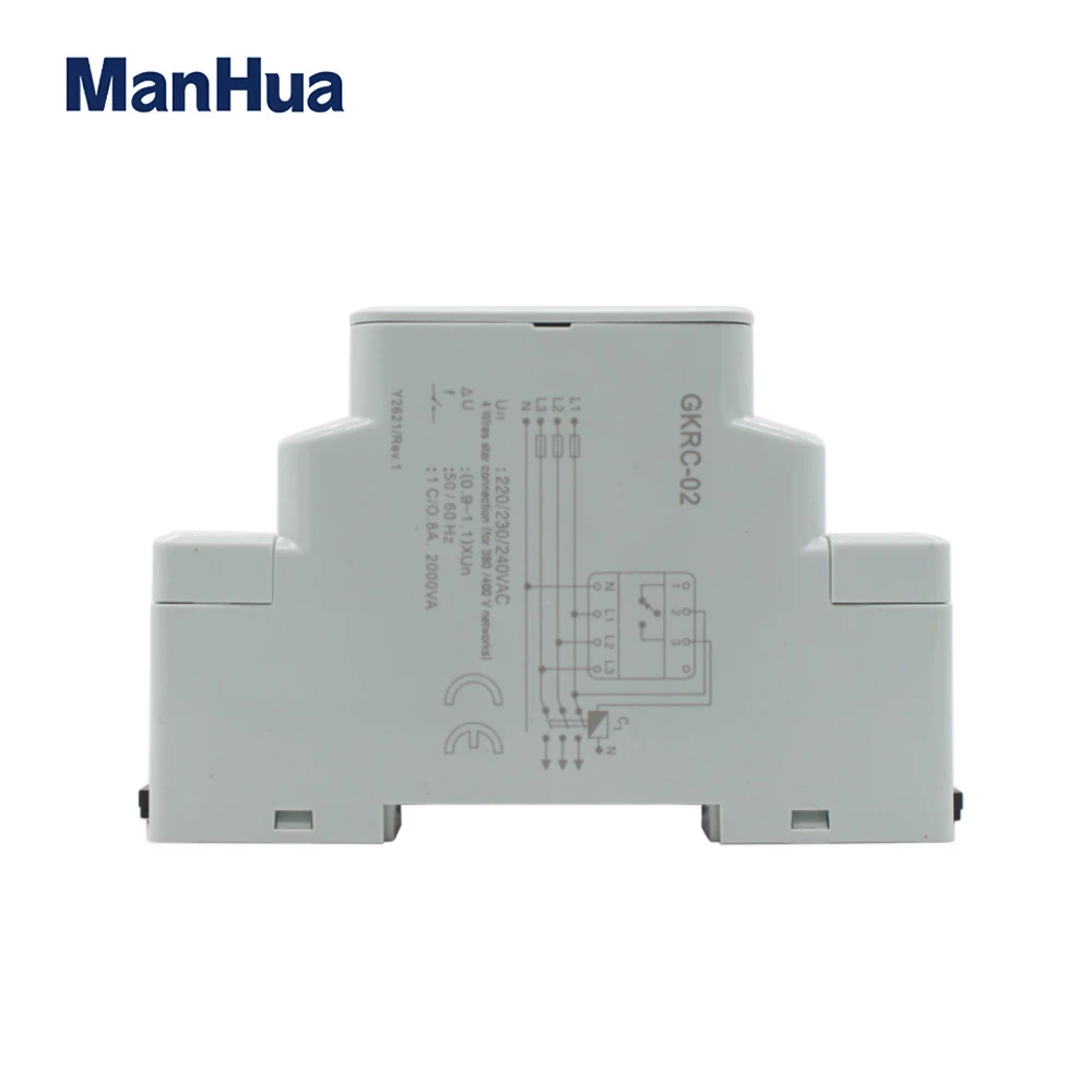Device Relay AC GKRC-02 Phase failure protection relay With Low Power Three phase four wire Sealed Voltage Monitoring Relay
