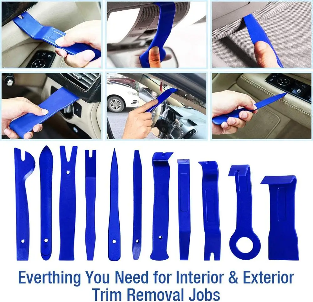 Car Interior Trim Removal Tool Full Kit Universal Garage Automobile Door Audio Panel Clip Pliers Fastener Pry Disassembly Tool