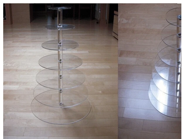 

Acrylic cake Stand for Wedding Party/Eco-friendly 7 Tier Plastic Acrylic Cupcake Stand, Round Cake Display wedding decoration