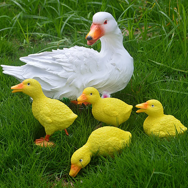 

Pastoral Simulation Duck Resin Accessories Courtyard Park Lawn Furnishing Crafts Outdoor Garden Landscape Figurines Decoration