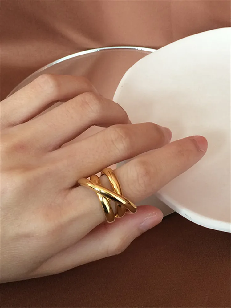 Kshmir Fashion metal geometric ring women\'s exquisite design trend jewelry ring