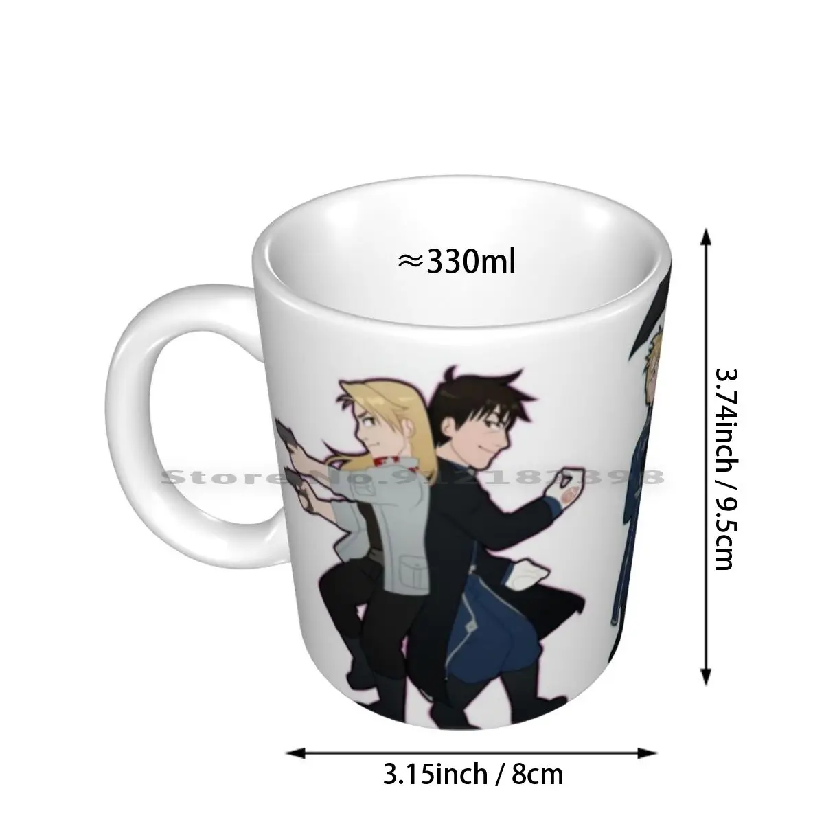 Royai Design Set Ceramic Mugs Coffee Cups Milk Tea Mug Fullmetal Alchemist Royai Roy Riza Hawkeye Fullmetal Alchemist