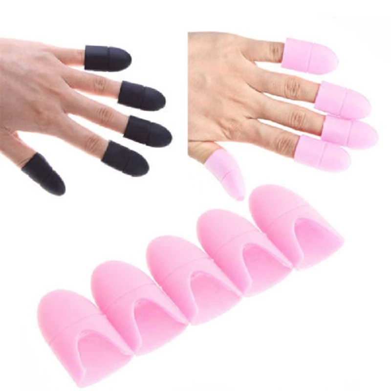 10Pcs/set Silicone Nail Art Soak Off Cap Clips Varnish UV Gel Polish Remover Wrap Tool Nail Wipes Manicure Tools