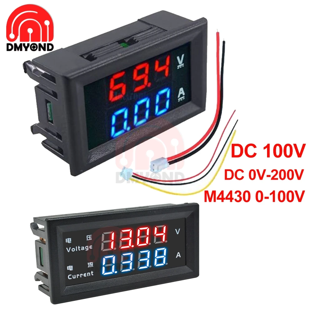 0.28 Inch 4-digit DC100V 200V 10A Dual LED Digital Voltmeter Ammeter Car Volt Voltage Detector Current Meter Tester Vlot Monitor