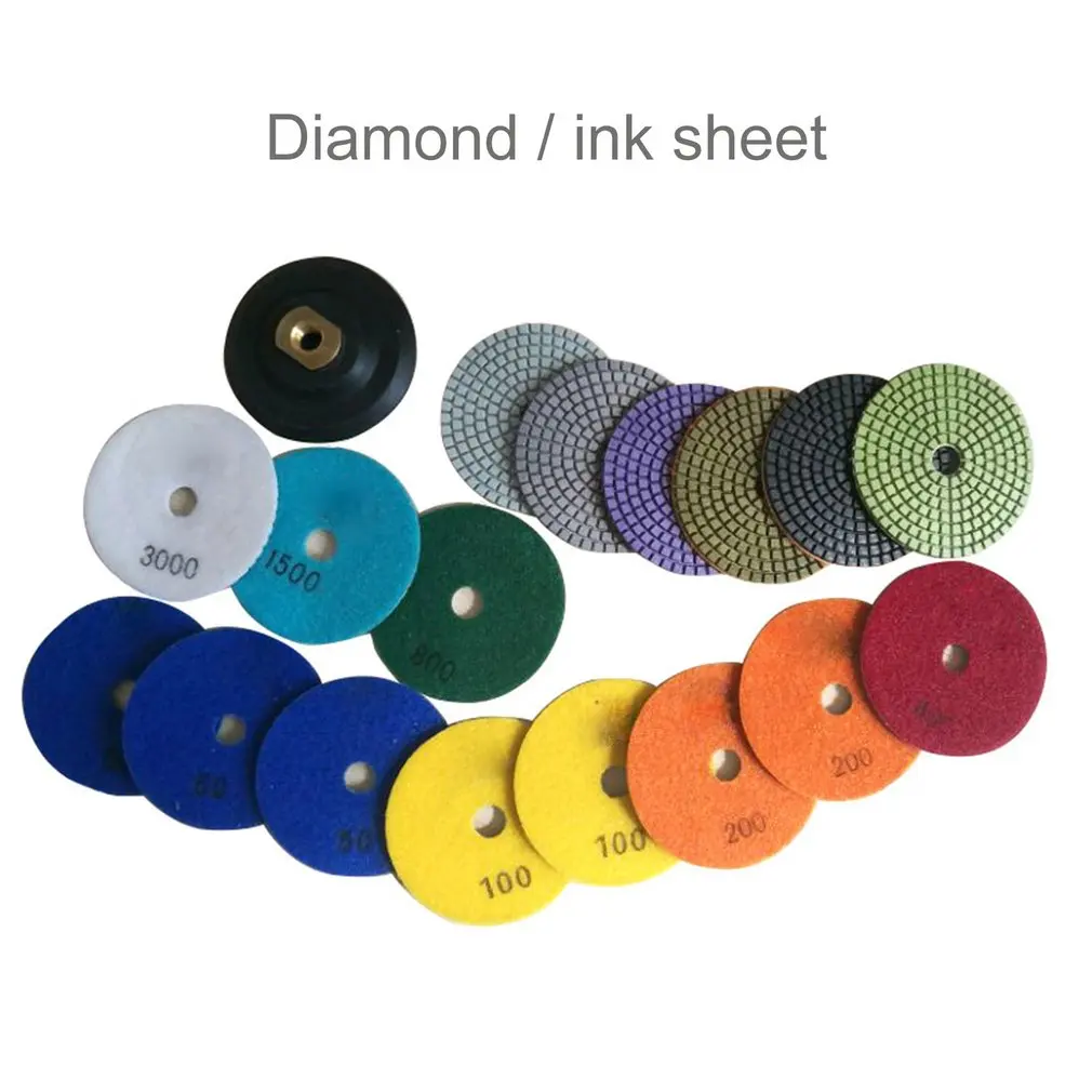 Kit de tampons de polissage diamant, 4 pouces, 100mm, humide/sec, pour granit, pierre, béton, marbre, utilisation de disques de meulage, 10 pièces