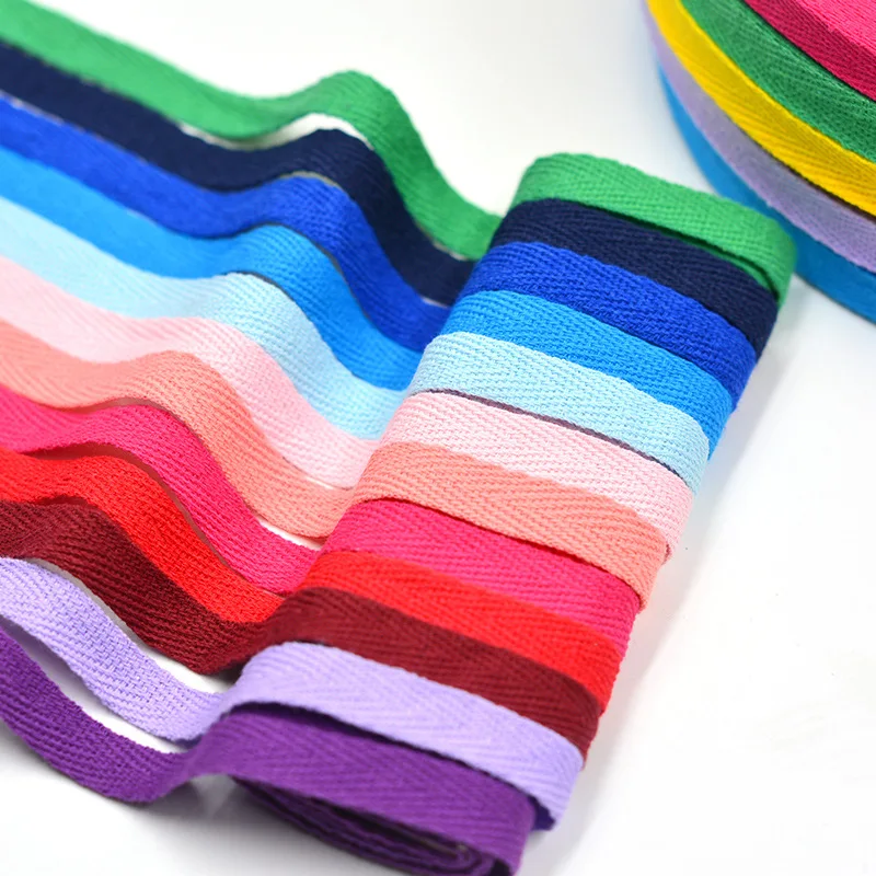 3Meter Colorful Herringbone Ribbon 10/20mm Cotton Weave Sewing Wedding Festival Decoration DIY Handmade Clothing Bag Accessories