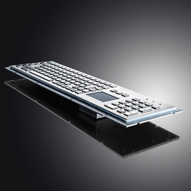 Imagem -04 - Quiosque Industrial de Metal Tudo em um com 106 Teclas Teclado com Touchpad de Aço Inoxidável e Tamanho Integral com Teclado