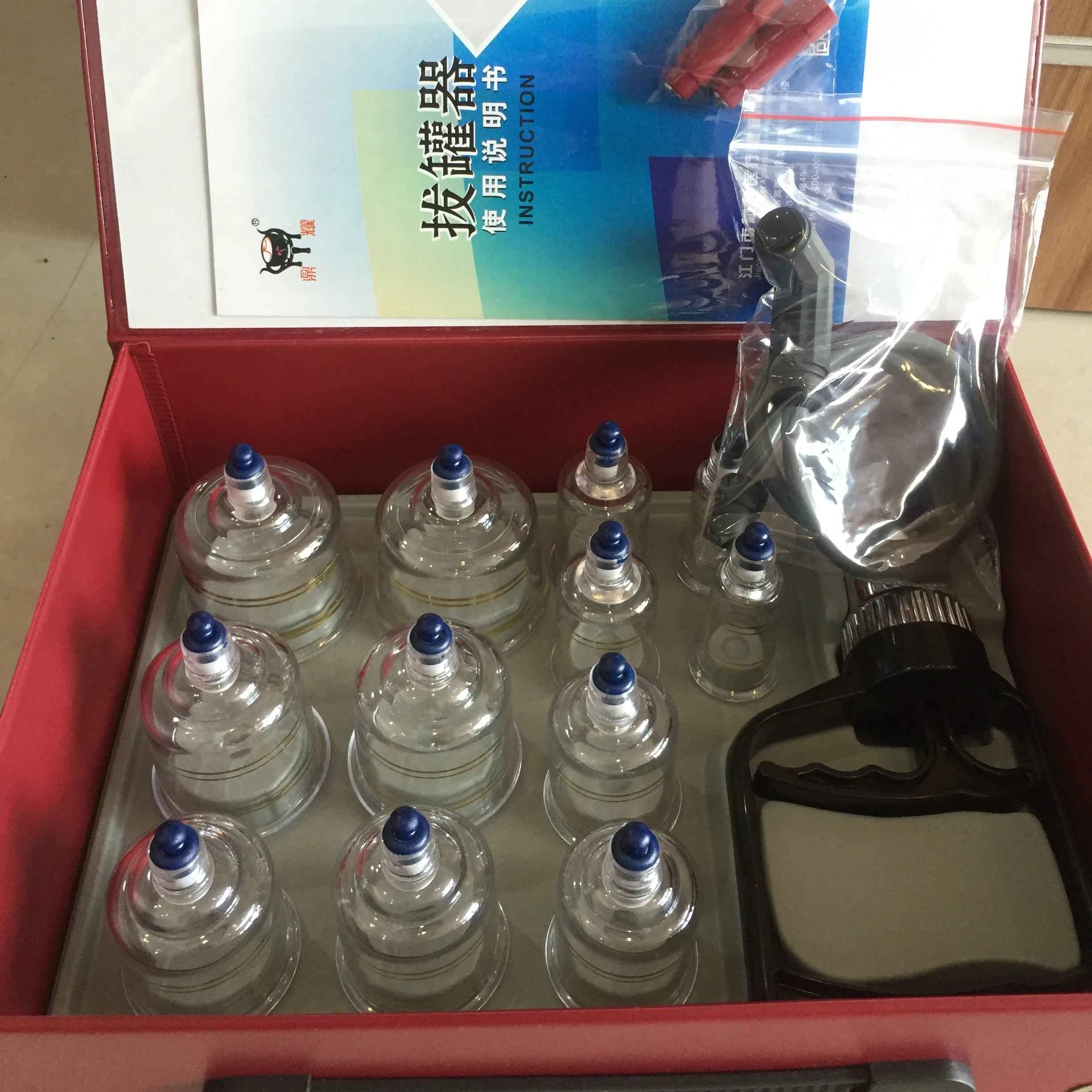 

Hot Sale Chinese Medical Therapy Vacuum 17 Pcs PC Plastic Cupping Hijama Cups Set Machine Kit