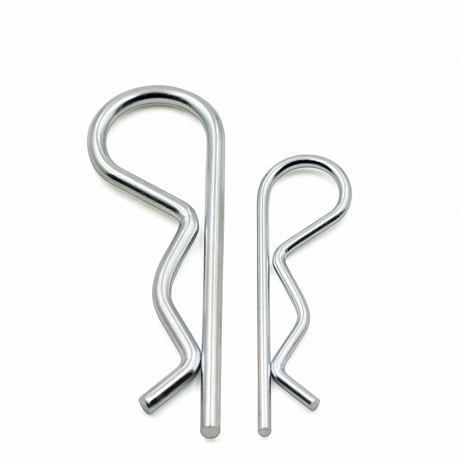 10/20pcs R Clip Cotter Pins Zinc-Plated Anti-rust Spring Pin Hair Pin Hitch Retaining Split Pins M1.2 M1.6 M1.8 M2 M2.