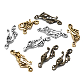 10 ชิ้น Antique Bronze Gold Musical Note รูปร่างสังกะสีโลหะผสมสลับ Clasps Hooks สําหรับสร้อยคอสร้อยข้อมือเครื่องประดับทําอุปกรณ์ DIY