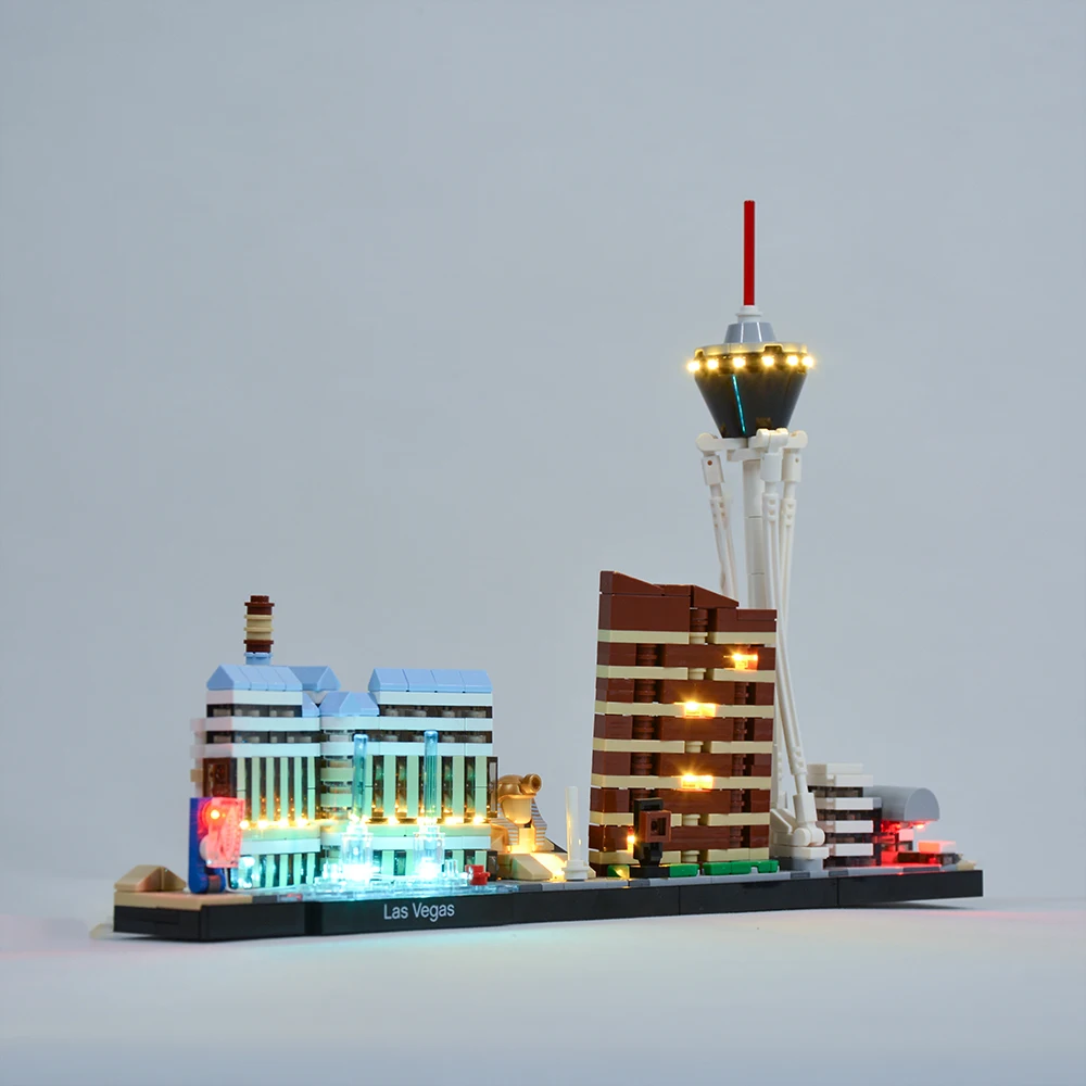 

LED Light Up Kit Toy For Assembled Building Blocks Compatile With 21047 Architecture Las Vegas (NOT Include The Model)