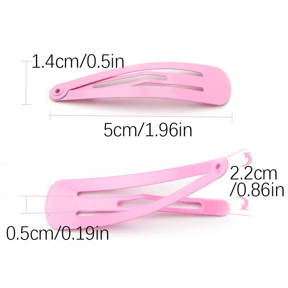 20/40/80/120pcs Hair Clips For The Women Hair Barrettes Pins Metal Hairgrip Colorful Snap 5cm Alligator Hair Clip Accessories