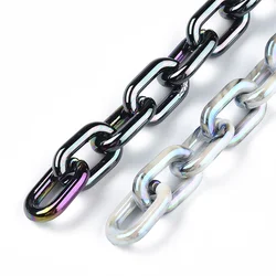 1M/strip Colorful DIY Chain For Jewelry Making Handmade Necklace Bracelet Rope Plastic Chain Isolated Colors Jewelry Findings