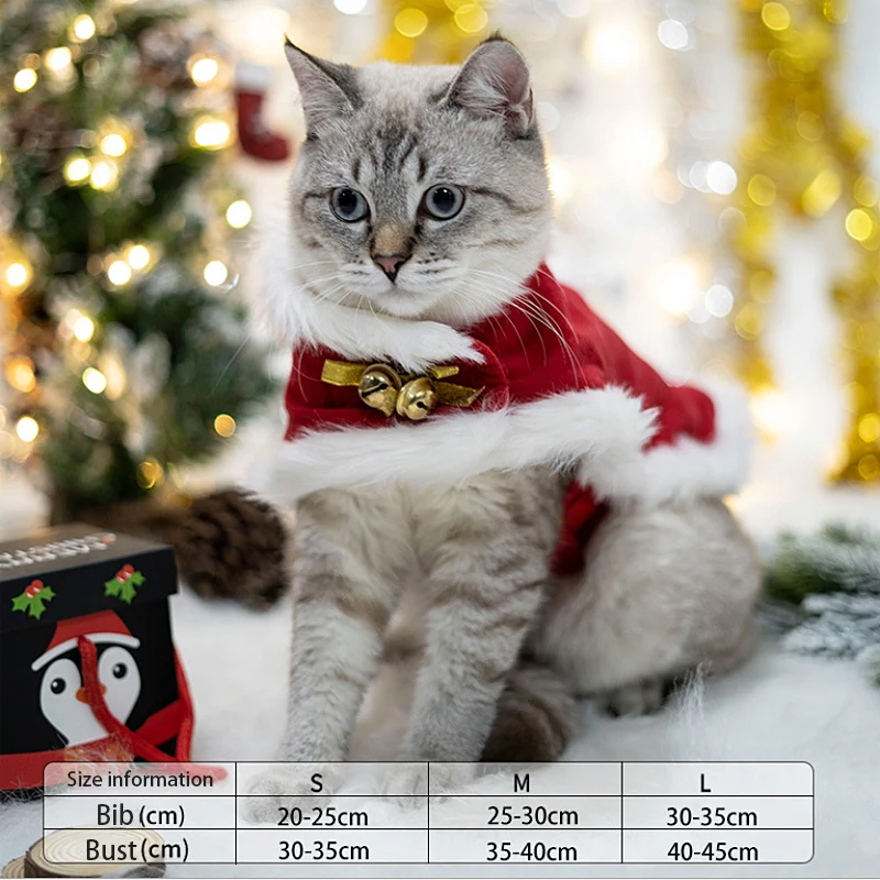 Christmas Cat Costumes Funny Santa Claus Clothes For Small Cats Dogs Xmas New Year Pet Cat Clothing Winter Kitten Outfits 2020