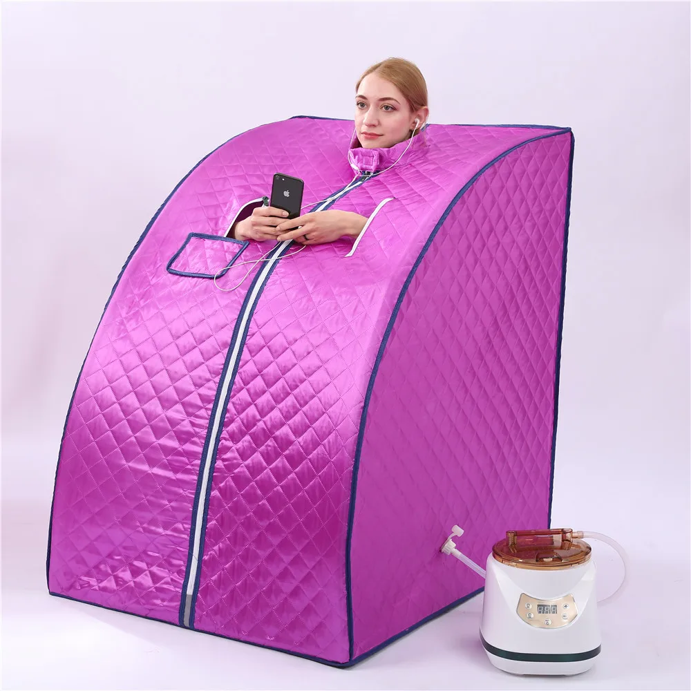 Portable Sauna Steam Home Sauna Generator New 2.8L 1500W Slimming Sauna Steam Cabin Ease Insomnia Stainless Steel Pipe Support