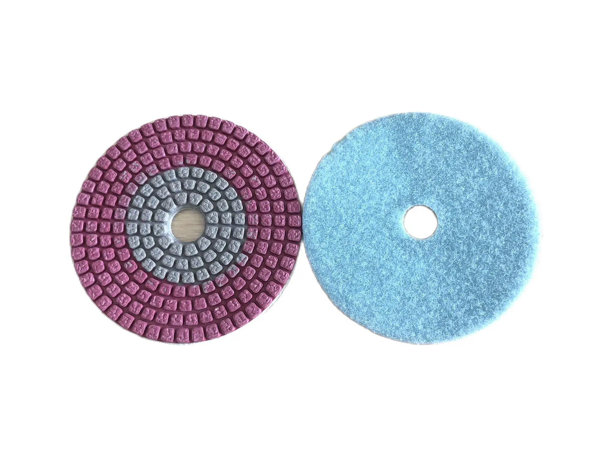 4Inch 100Mm 2-Warna Diamond Wet Polishing Pad Abrasive Grinding Disc untuk Poles Batu Marmer Granit Terrazzo Lantai Beton