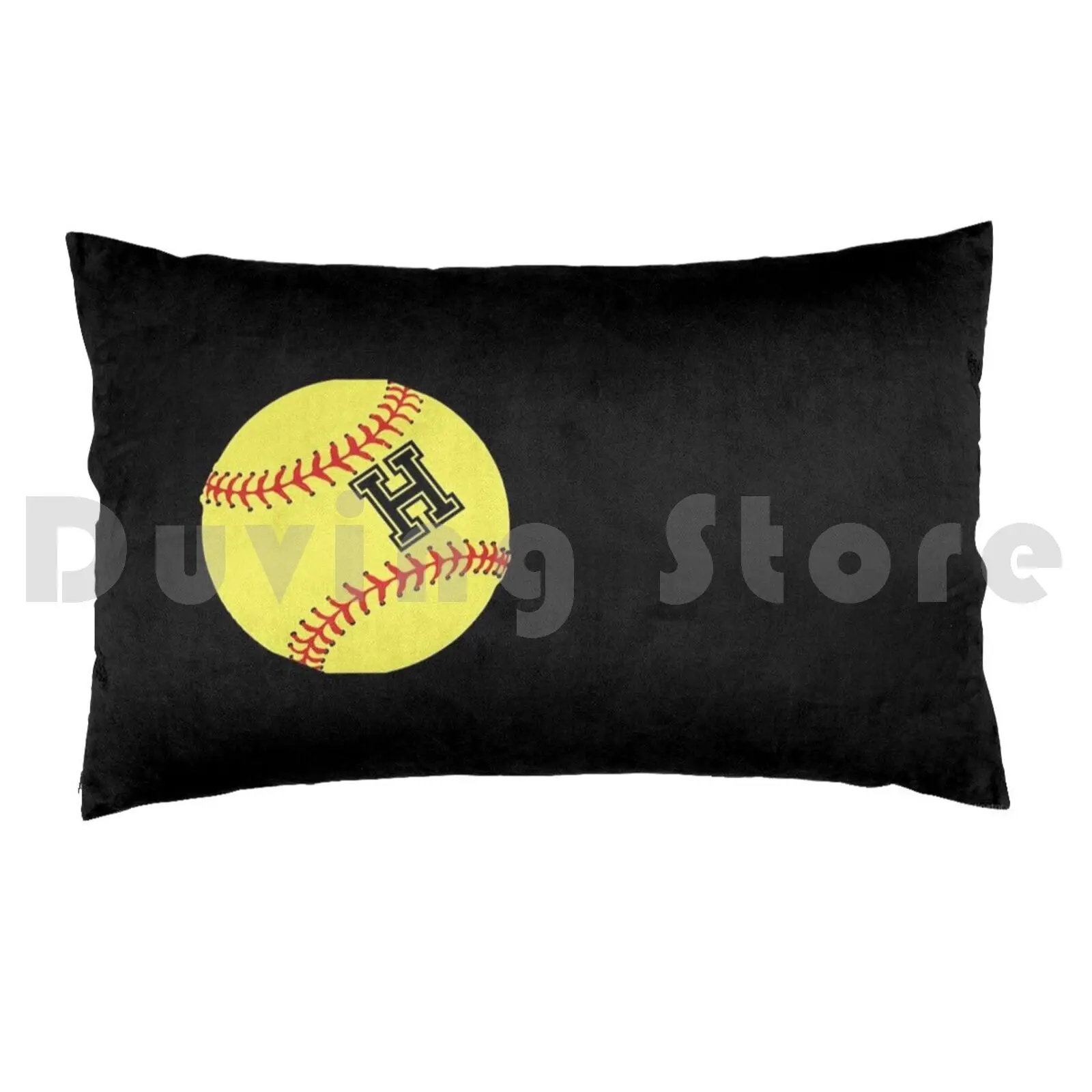 Pillow ? Case Softball Player Gifts Jersey Name H Initial Letter 