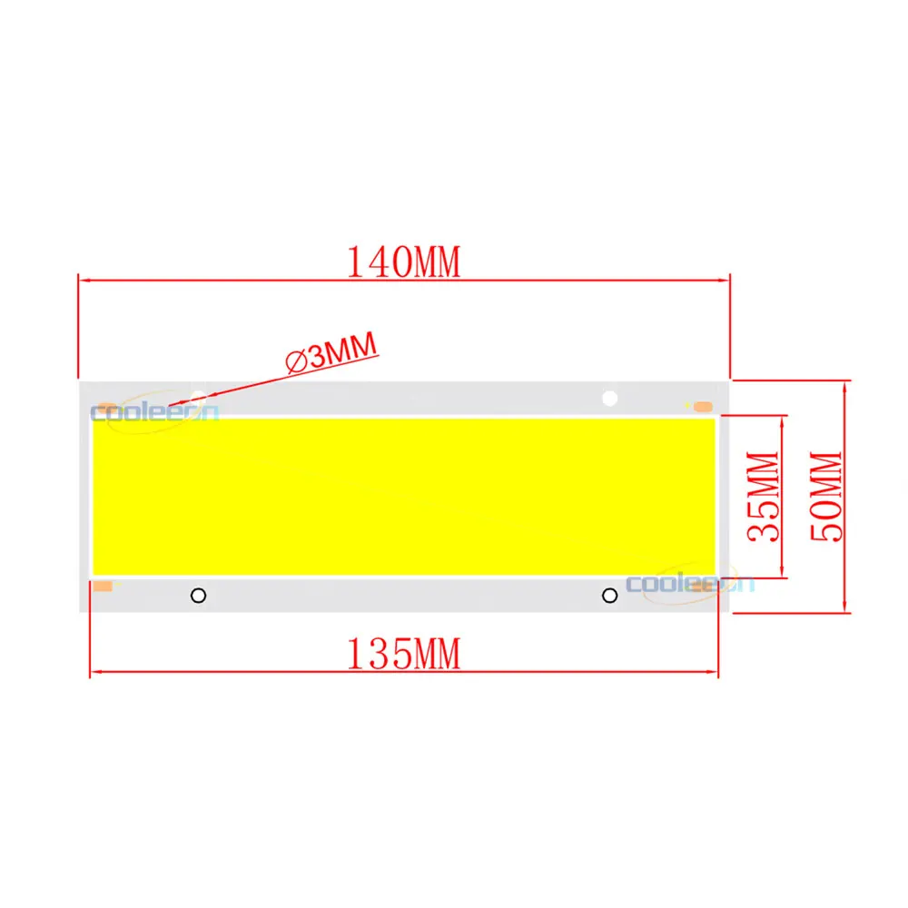 140x50mm 20W oświetlenie panelowe led ze ściemniaczem ciepłe naturalne zimne białe led z możliwością przyciemniania 12V DC lampa cob led do