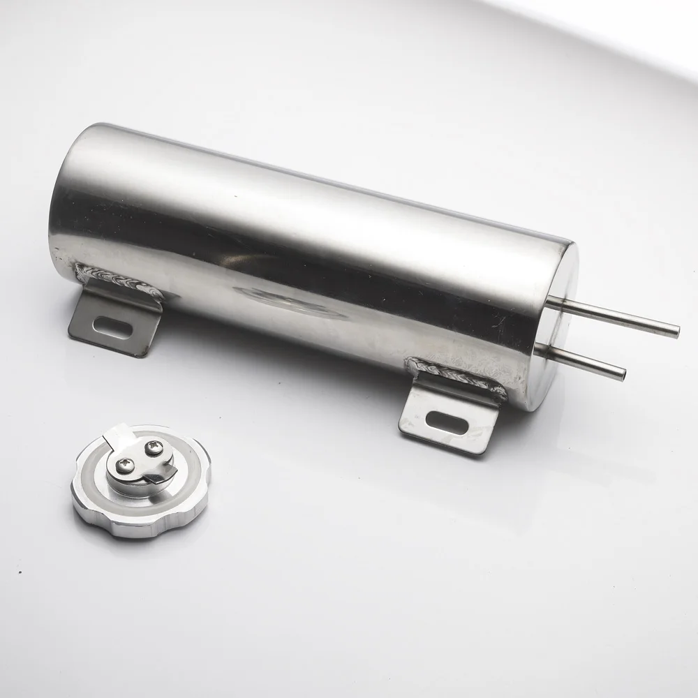 EPMAN Polished Stainless steel Radiator Overflow Tank Bottle Catch Can 2\