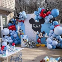 173pcs Disney Mickey Mouse Party Balloons Set Arch Garland Kit For Boys Birthday Party Decorations Supplies Kids Toys Gifts