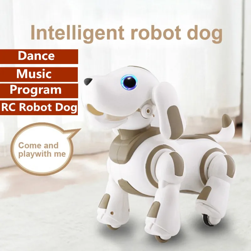 Robot RC Intelligent pour animal de compagnie, chien, chant, danse, marche, programme Intelligent, contrôle tactile, Simulation de chien, parler avec enfant, jouet mignon, cadeaux pour garçon