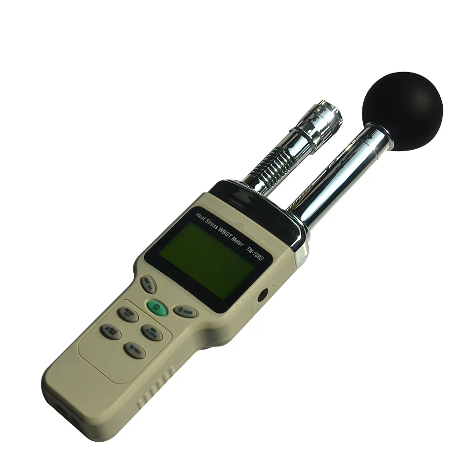 TM188D ใหม่ Professional คุณภาพสูงความถูกต้องความร้อน WBGT Meter Quick-Response จอแสดงผล LCD อุณหภูมิความชื้น