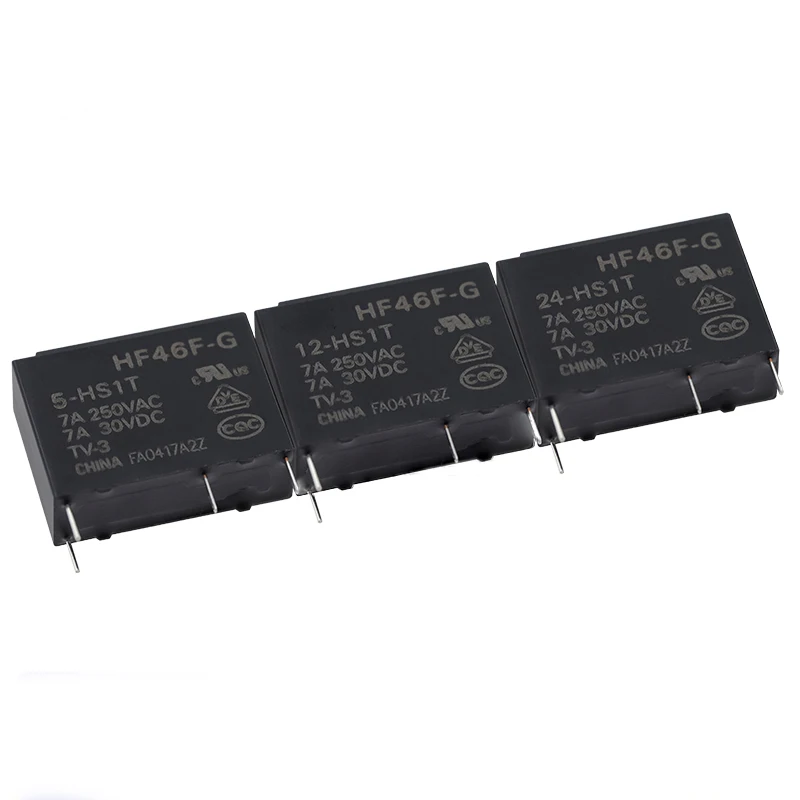 

HOT NEW 5V 12V 24V relay HF46F-G-005-HS1T HF46F-G-012-HS1T HF46F-G-024-HS1T DC5V 5VDC DC12V 12VDC 24VDC 7A 250VAC 4PIN 5PCS