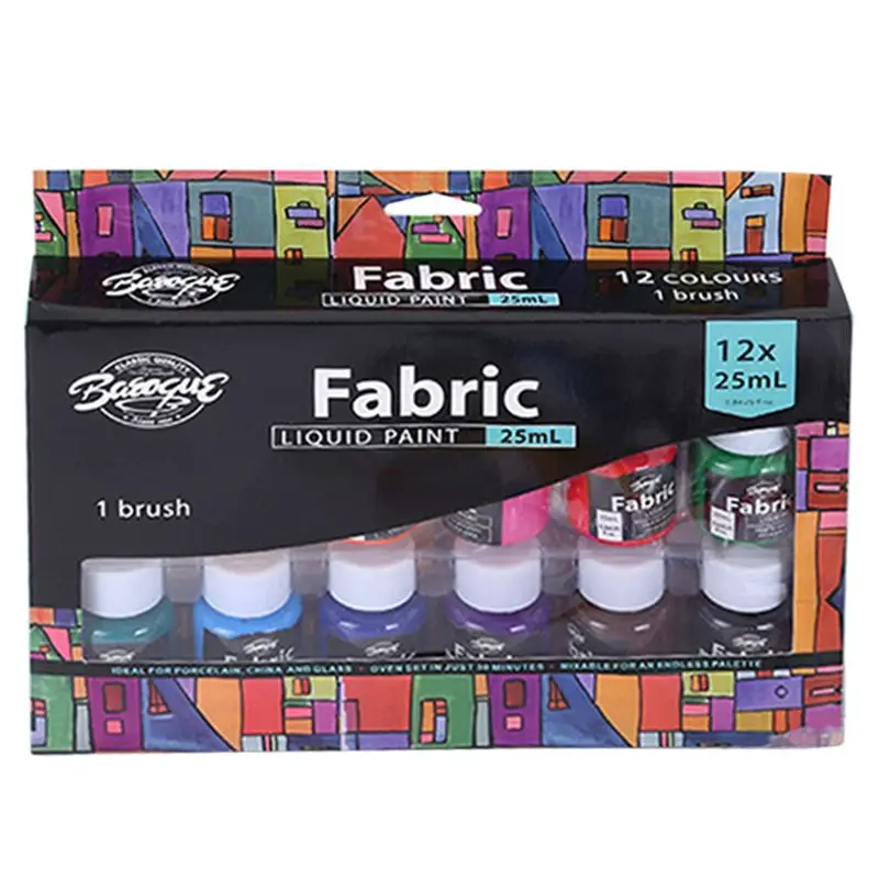 12X25Ml Cơ Thể Nặng Màu Sắc Phong Phú Các Sắc Tố Kính Sơn Bộ Tranh Canvas Đồ Thủ Công