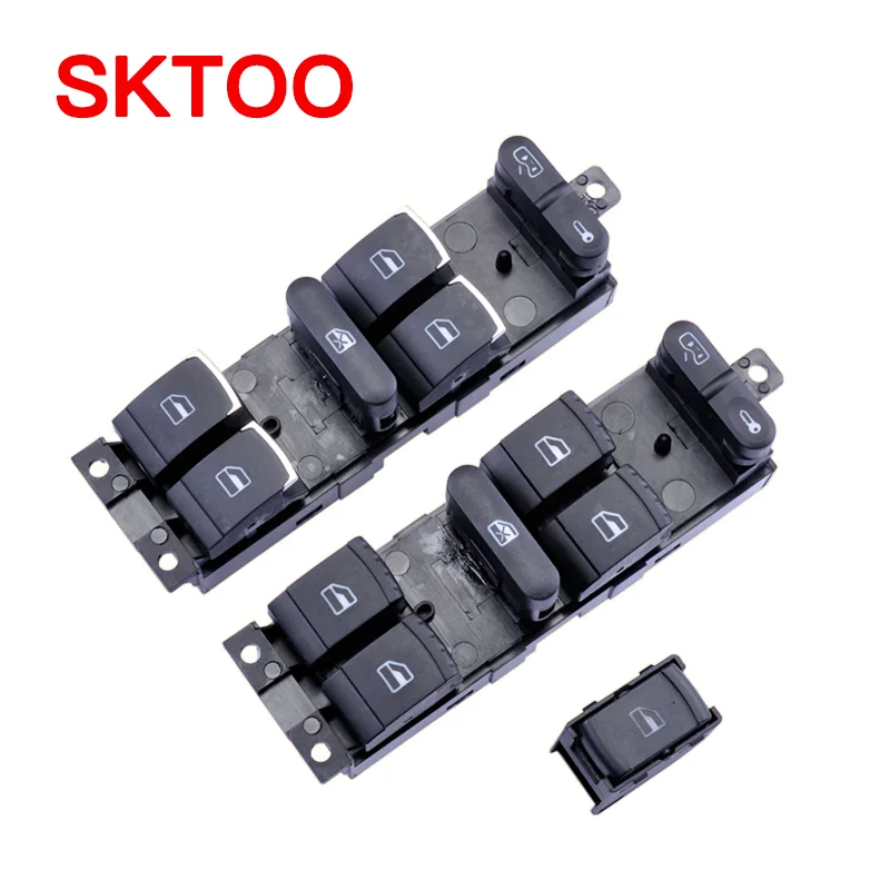 SKTOO for VW Passat B5 00-2009  B7 11-2015 Glass Lift Switch for Golf 4 Front Left Door Electric Window Button