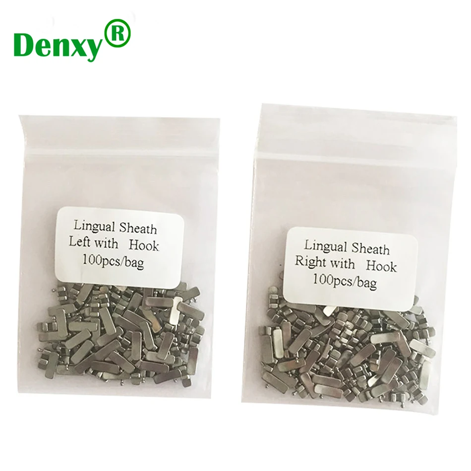 High Quality Denxy Brand Orthodontic Stainless Steel Lingual Sheath Dental Platal Box Orthodontic Accessories With Hook,No Hook