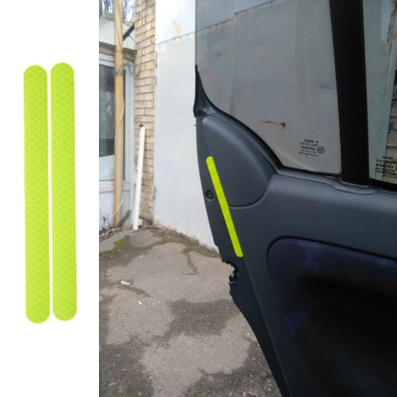 2Pcs/Set Car Reflector Stickers Multi-Colored Automobiles Rearview Mirror Reflective Strip for Auto Exterior Protect Accessories