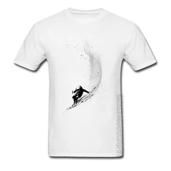 Snowboards Surfer Powder Design Tops Shirts Leisure Tops & Tees Adult Short Sleeve New T Shirts Funny White Brand Tops T-Shirt