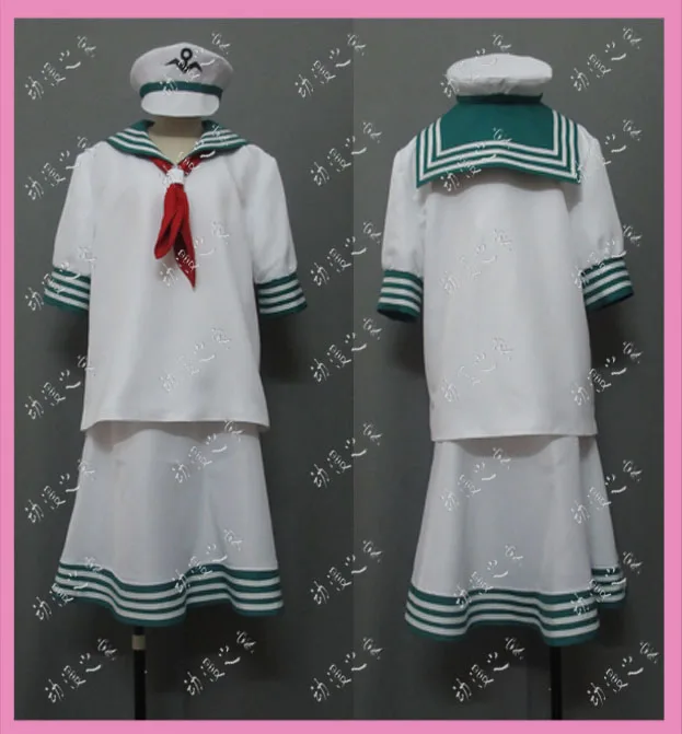 Anime TouHou Project Cosplay Captain Murasa Minamitsu Sweet Sailor Suit Halloween Party Daily Summer Suit Adult Costume