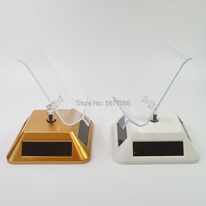 iPhone Solar Display Stand Powered Both by Solar Energy and Battery Rotating Bracket Mobile Phone Store Base Holder