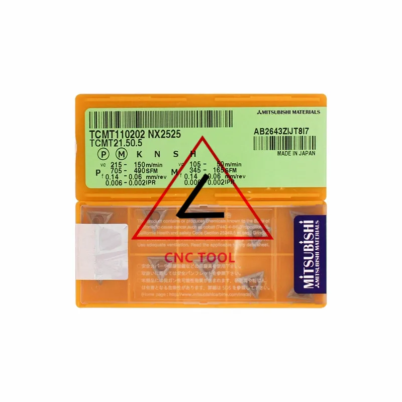 Tcmt 110202 NX2525ไดเอดจ์แบบหมุนเดิม10ชิ้น